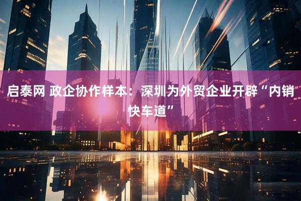 启泰网 政企协作样本：深圳为外贸企业开辟“内销快车道”